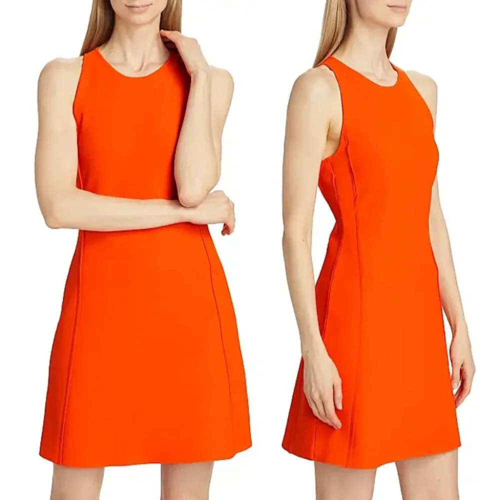 Stella McCartney Sleeveless Compact Knit Minidress, Bright Orange, Small - Picture 4 of 10